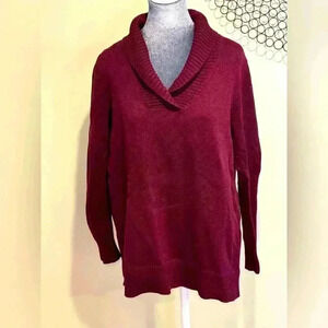 Market & Spruce - V-neck burgundy sweater - Size XL